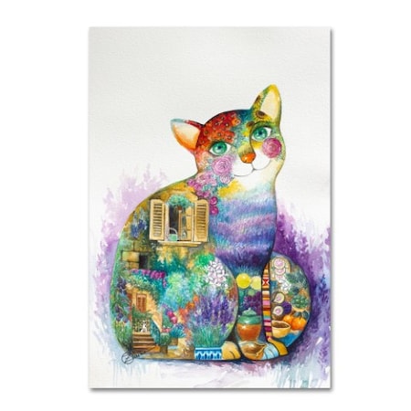 Oxana Ziaka 'Beautiful Provence Cat' Canvas Art,22x32